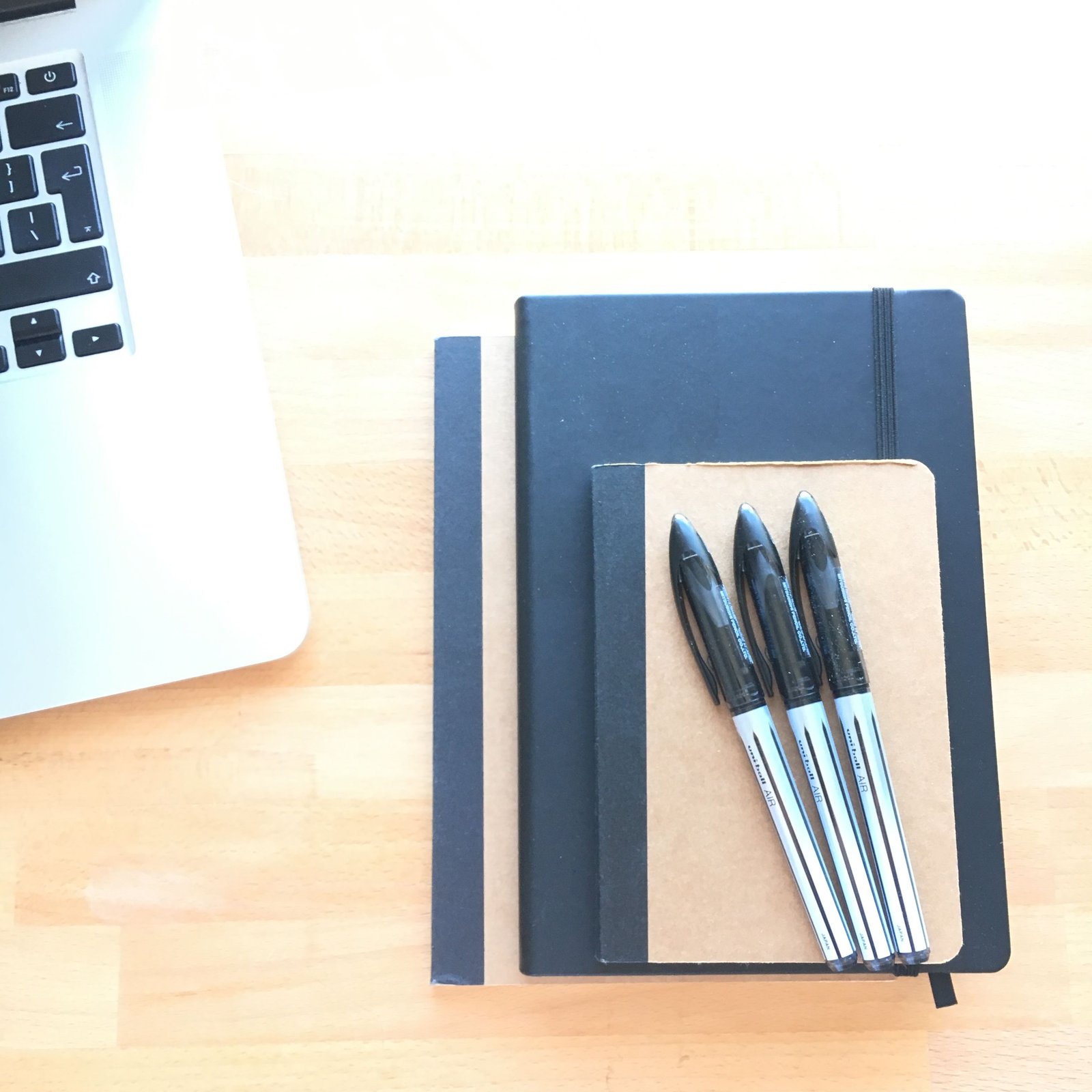 Writer's new notepads and pens